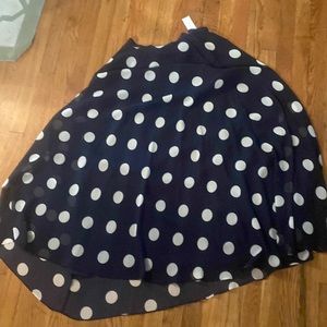 Ann Taylor full maxi skirt polka dot
